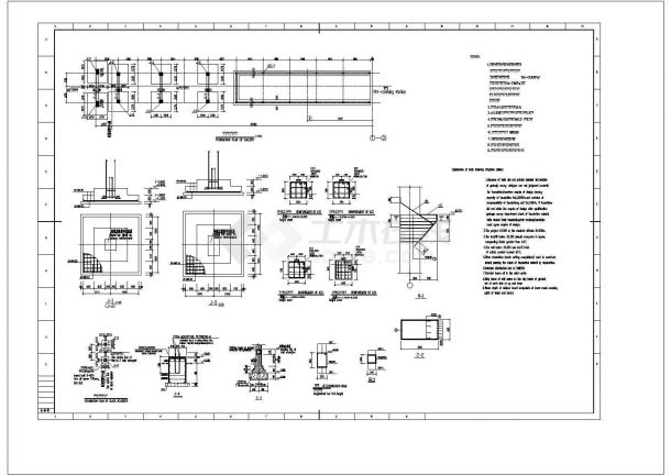 某钢结构桁架通廊结构设计施工图-图二
