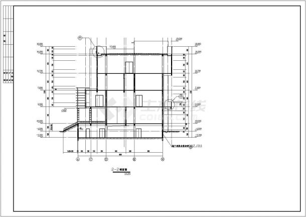 某五层框架结构食堂设计cad全套建筑施工图（ 含设计说明）-图一
