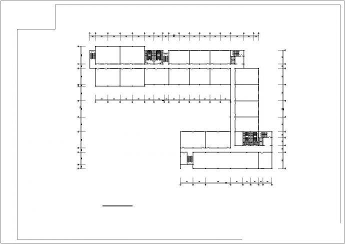 长沙市某高校2.4万平米6层框混结构教学楼平立剖面设计CAD图纸_图1