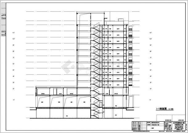 长沙万科城小区某高层公寓楼设计cad全套建筑施工图（含设计说明）-图二
