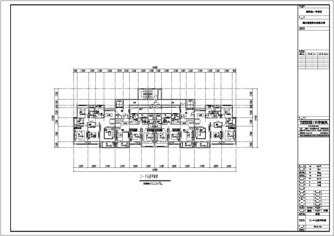 某高层剪力墙结构住宅楼设计cad平面方案图_图1