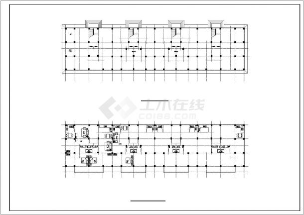 合肥市斓韵嘉园小区4270平米7层框架结构住宅楼建筑设计CAD图纸-图二