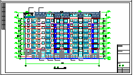 七层阁楼二单元4107.7平米对称户型建筑cad设计图