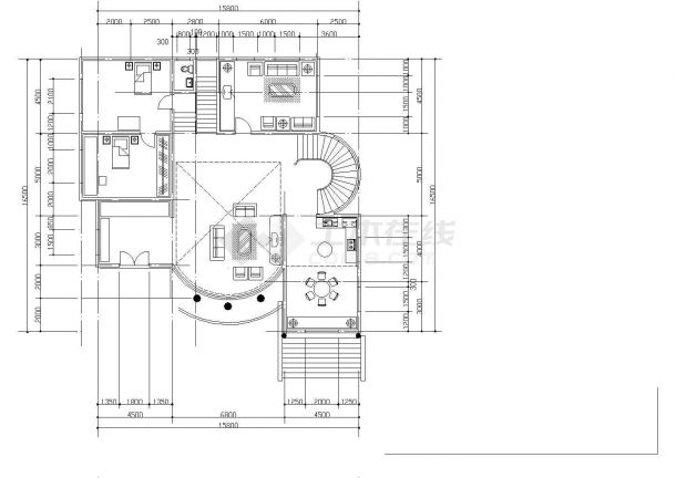 非常详细的12套别墅建筑设计方案图纸-图一