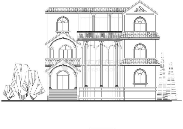 非常详细的12套别墅建筑设计方案图纸-图二