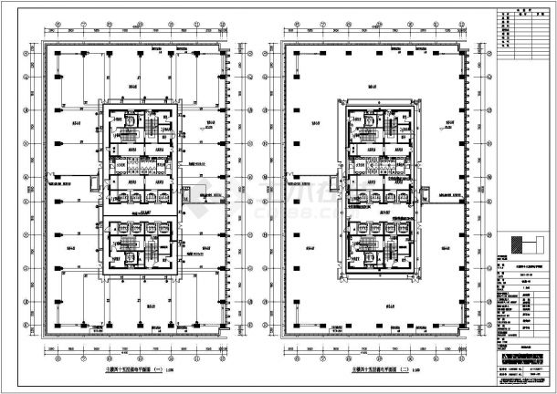 23万平大型超高层甲级办公商业整套弱电CAD图纸（含弱电机房）-图二