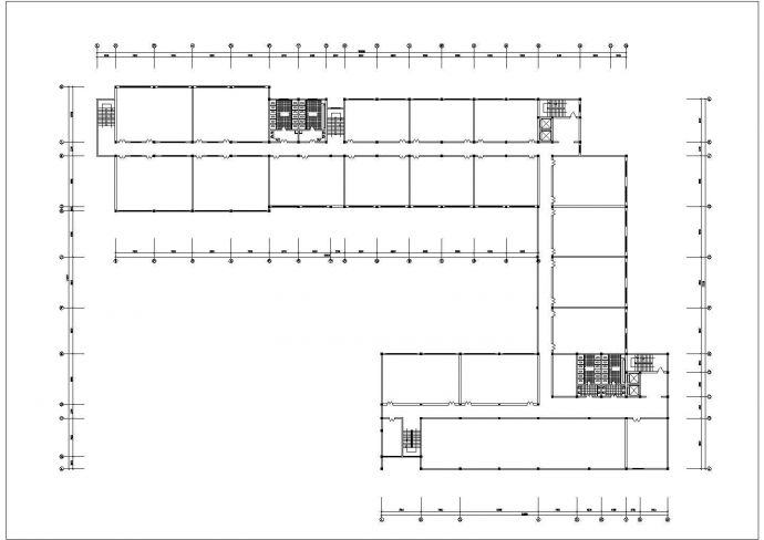 扬州大学1.1万平米6层框架结构教学办公楼平立剖面设计CAD图纸_图1