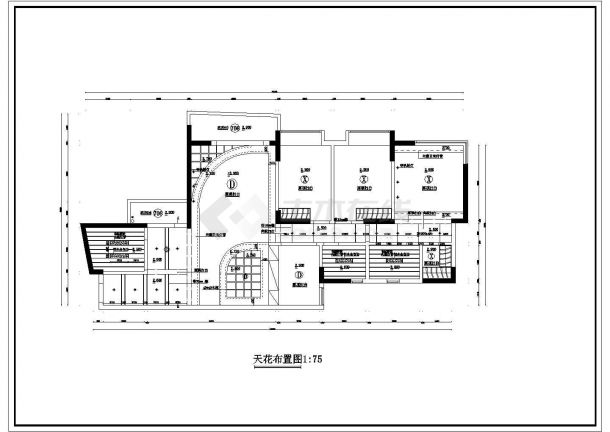 90平米家居装修设计cad施工图-图二