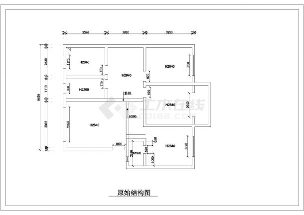 一套三居室全套装修设计施工图-图一