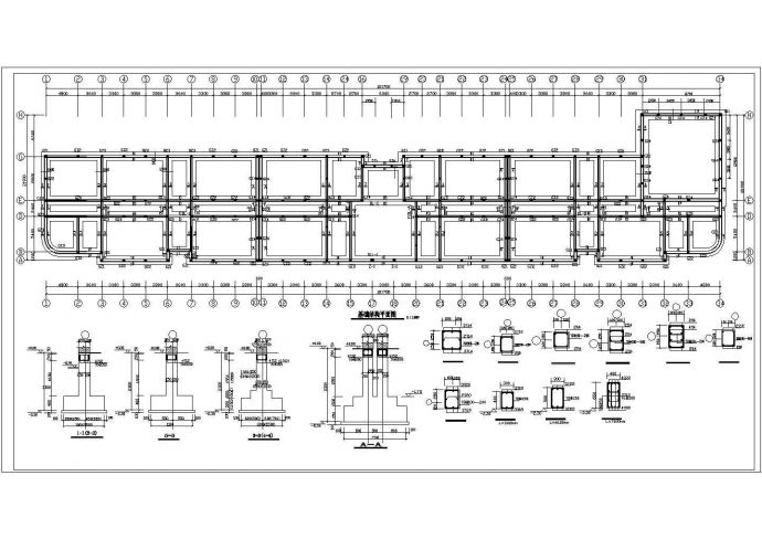广安市某中学6千平米四层框架教学楼全套结构设计CAD图纸_图1