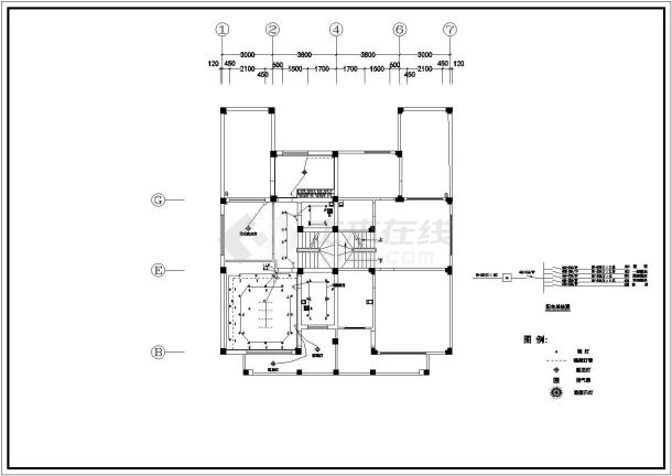 某两室户型室内装修设计CAD平面施工图-图二