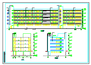 中亚工业城宿舍建筑设计cad施工图带效果图-图二