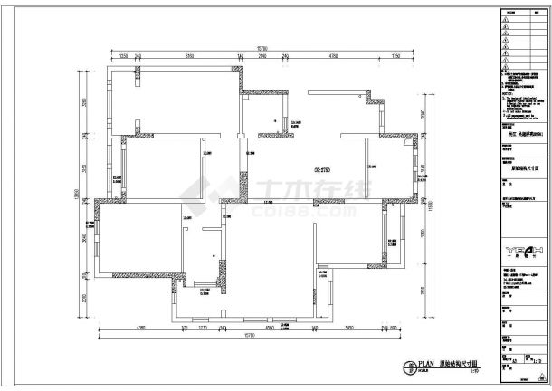 四室两厅180平米住宅装修设计施工图-图二