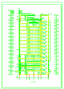 某地区高层住宅楼建筑施工cad设计图纸-图一