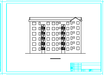 6层住宅楼建筑cad施工设计图纸-图二