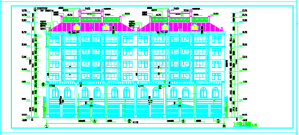 6层砖混结构商住楼建筑cad设计施工图-图一