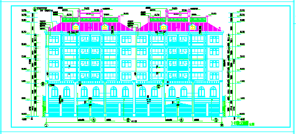 6层砖混结构商住楼建筑cad设计施工图