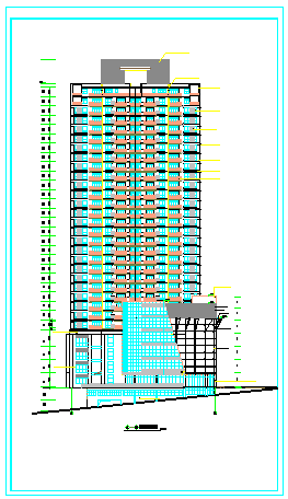 某32层高层住宅建筑设计cad施工图纸_图1