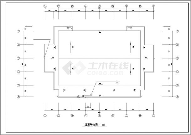 济南市某学校2500平米2层框架结构学生餐厅建筑设计CAD图纸-图一