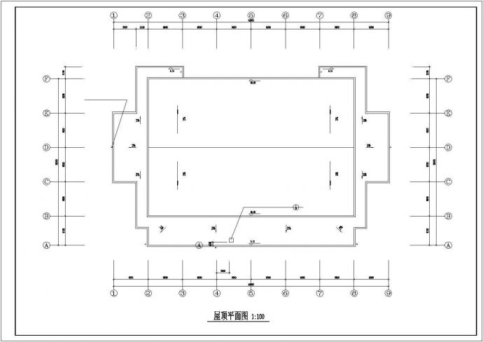 济南市某学校2500平米2层框架结构学生餐厅建筑设计CAD图纸_图1