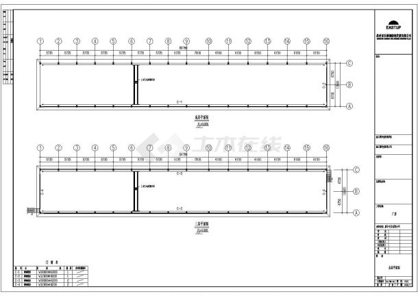 某石业公司跨距13.5米轻型门式钢屋架结构厂房设计cad全套结构施工图（含设计说明，含建筑设计）-图二
