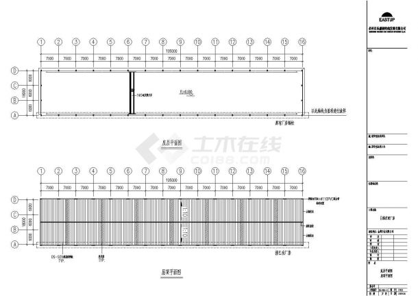 某18米跨距轻型门式钢屋架结构厂房设计cad全套结构施工图（ 含设计说明）-图二