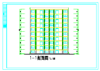 某点式小高层住宅楼建筑设计cad方案图_图1