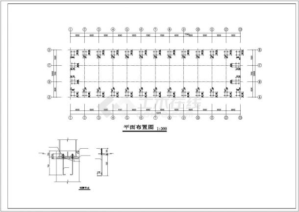 【最新】某工业区钢结构建筑设计方案CAD图纸-图二