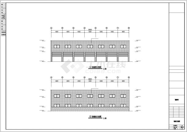 【最新】某钢结构二层建筑设计方案CAD图纸-图二