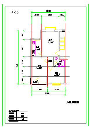 某多层住宅楼户型设计cad施工图_图1