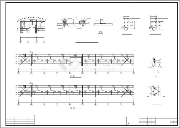 【最新】某钢框架结构建筑设计方案CAD图纸-图二