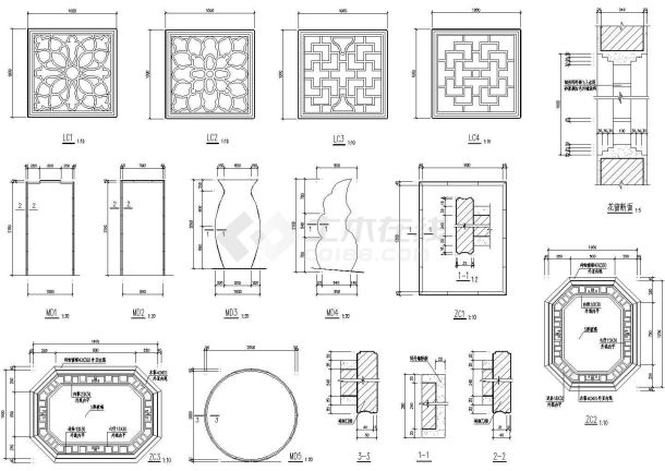 古桥诺干经典样式精美建筑施工设计方案图-图二