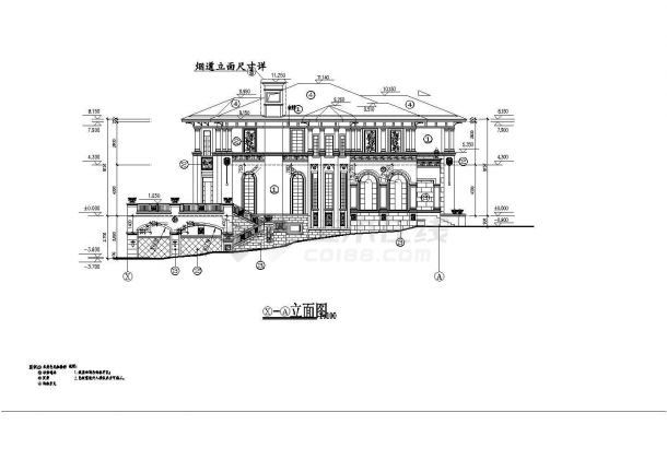 观澜湖高尔夫别墅全套建筑施工设计方案图-图一