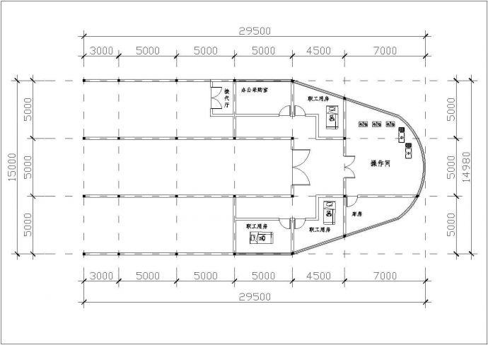 二层433平米森林公园茶室初步设计方案图_图1