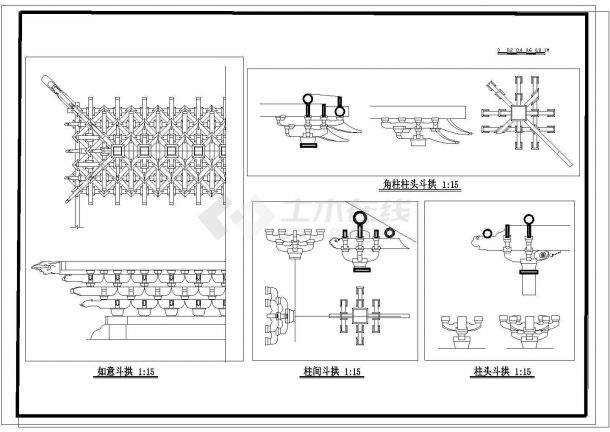 某地寺庙古建筑CAD方案图-图二