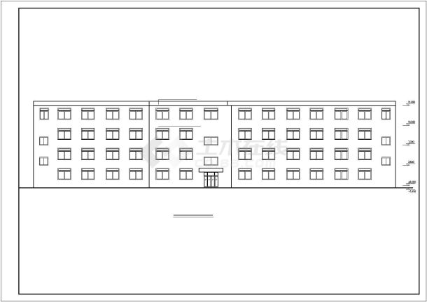 乌鲁木齐市某中学3500平米4层框架教学楼全套建筑设计CAD图纸-图一