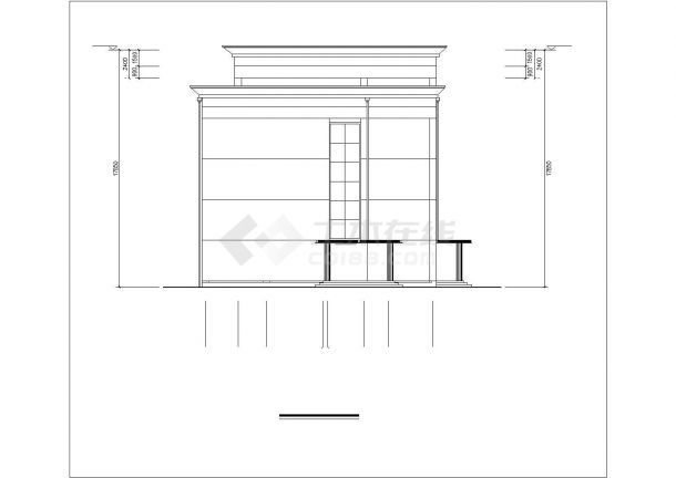 兰州某学校4800平米左右5层框混结构教学楼平立剖面设计CAD图纸-图一