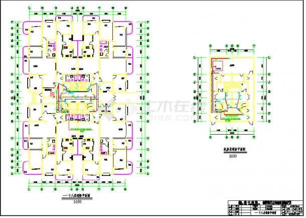某地多层带人防住宅楼电施图-弱电及目录CAD图纸-图二