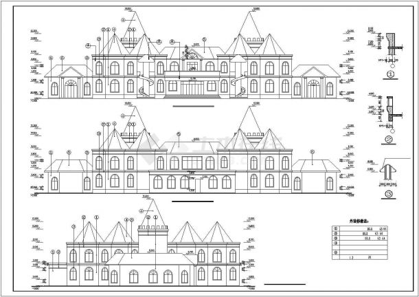 泰州市双语幼儿园2050平米2层砖混结构教学楼建筑设计CAD图纸-图一