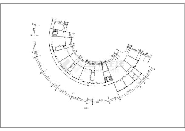 徐州人民路某小区占地1020平米四层框混结构幼儿园平立面设计CAD图纸-图二