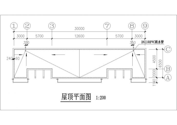 北京某学校内部190平米单层砌体结构公共场所建筑设计CAD图纸_图1
