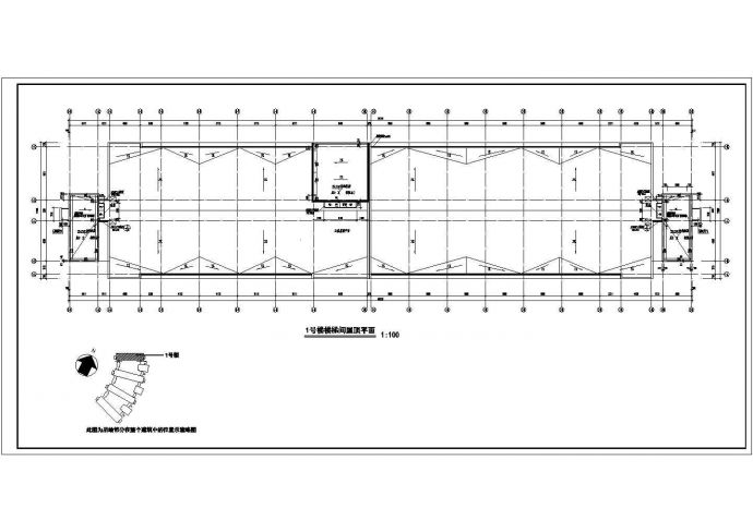 绵阳市外国语学校2.1万平米五层框架结构教学楼建筑设计CAD图纸_图1