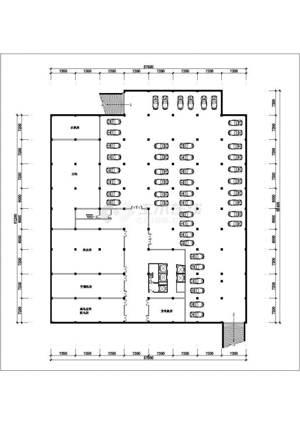 青岛某高校占地3千平米16层框架结构学术交流中心建筑设计CAD图纸-图一