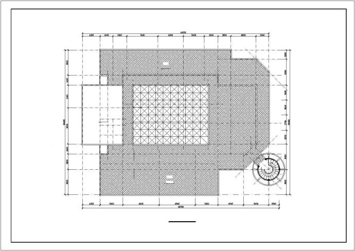 宿州市某商业街2500平米3层框混结构商业综合楼平立面设计CAD图纸_图1