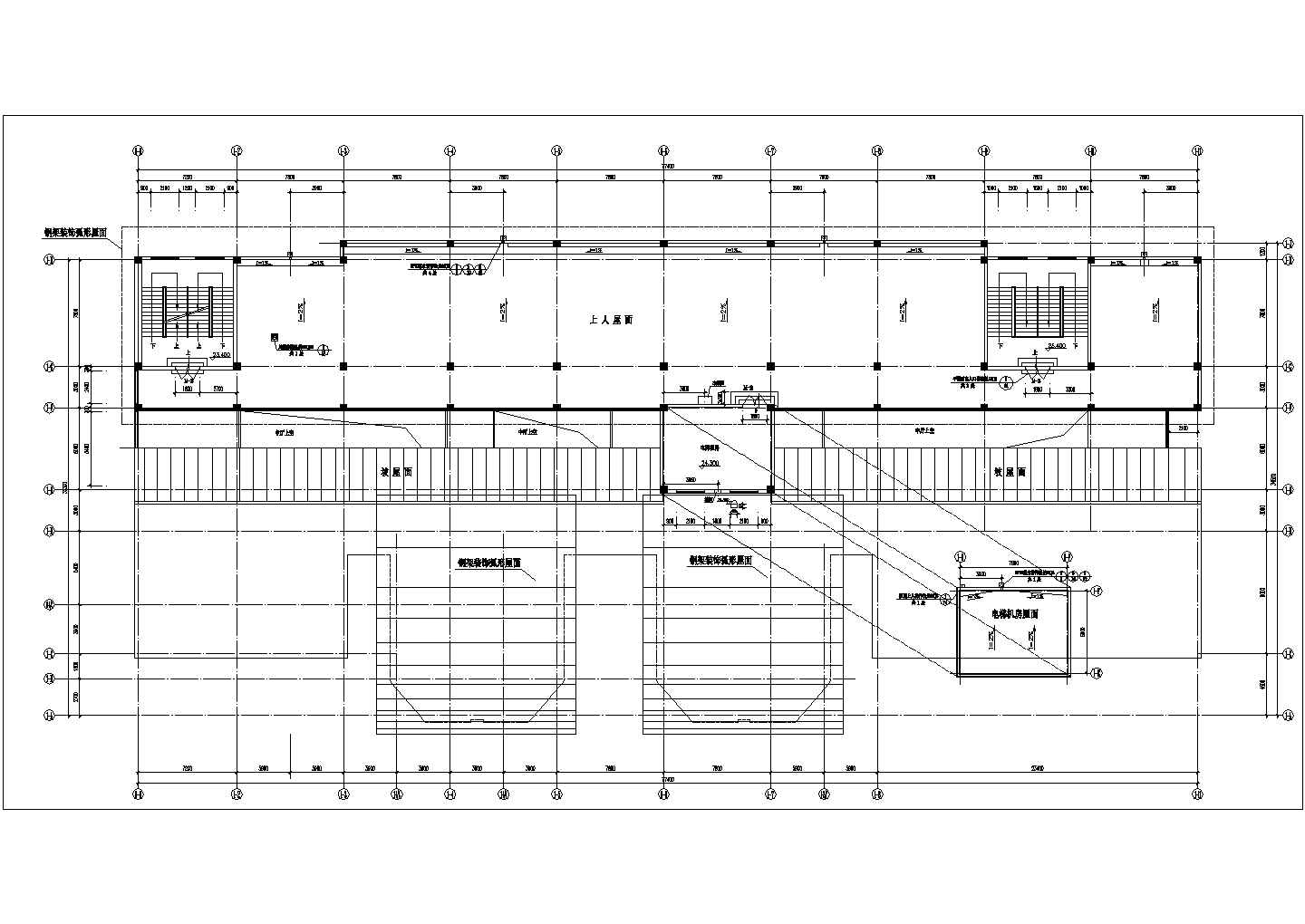 青岛某学校1.2万平米6层教学楼平面设计CAD图纸（3套方案）