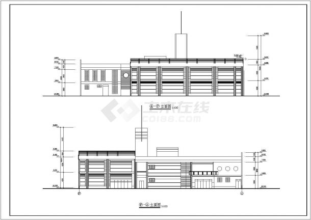 杭州市临西路某社区1300平米2层框架幼儿园建筑设计CAD图纸-图二