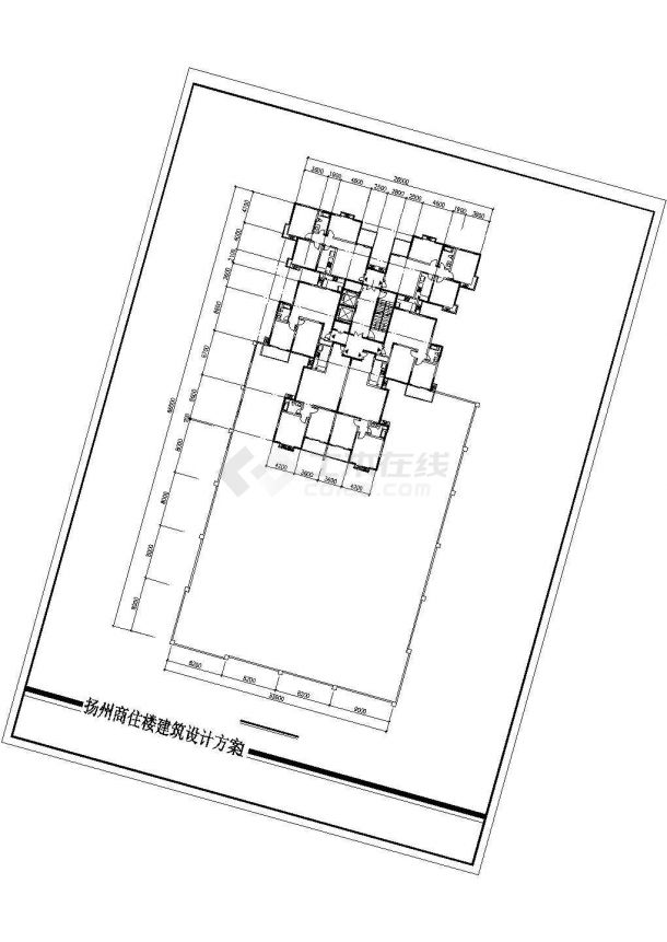 某商住楼建筑设计方案图纸(带效果图)-图二