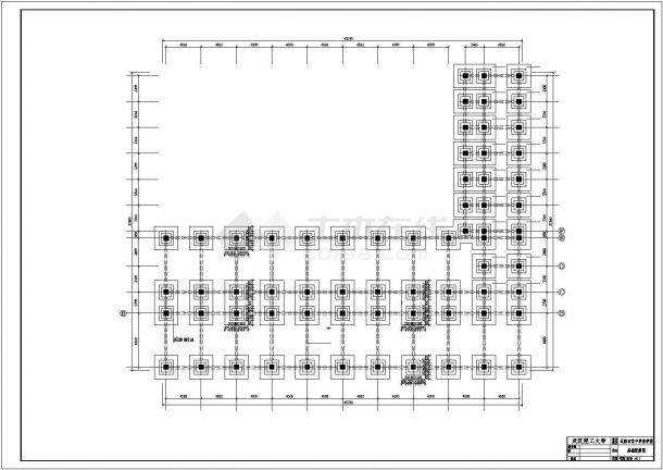 某五层砖混结构中学教学楼结构方案CAD图-图二