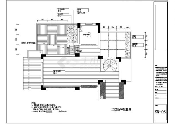 简欧别墅全套装修施工图（含效果图）-图一