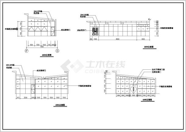 上海某高档住宅楼屋顶花园绿化规划设计cad 全套施工图-图二